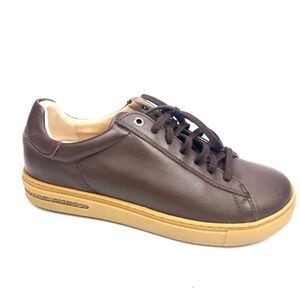 BIRKENSTOCK Bend Low Top Leather Sneakers Roast Brown Size W10 M8 Narrow